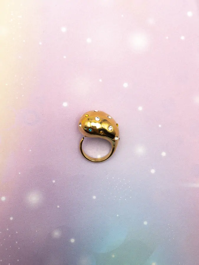 Gold Teardrop Ring